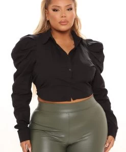 Fashion Nova Teddies & Babydolls Drinks Are On You Top - Black