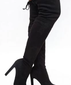 Fashion Nova Distracting You Over The Knee Boots - Black