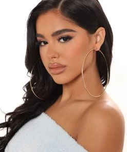 Fashion Nova Glamour State Of Mind Earrings - Gold Teddies & Babydolls