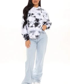 Fashion Nova Lost In The Lifestyle Tie Dye Hoodie - White/Black Teddies & Babydolls 5 Fashion Nova Lost In The Lifestyle Tie Dye Hoodie - White/Black Teddies & Babydolls