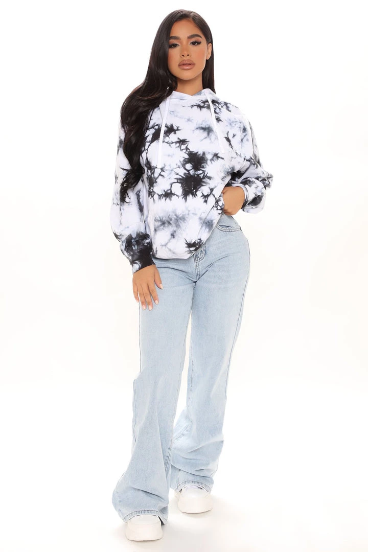 Fashion Nova Lost In The Lifestyle Tie Dye Hoodie - White/Black Teddies & Babydolls 2 Fashion Nova Lost In The Lifestyle Tie Dye Hoodie - White/Black Teddies & Babydolls