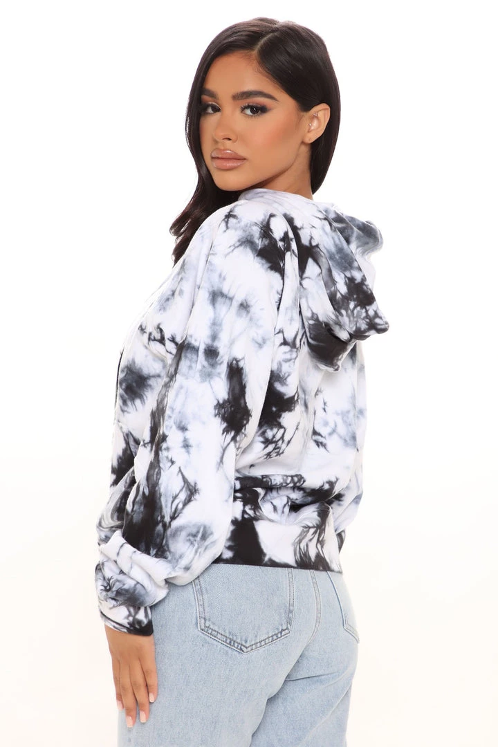 Fashion Nova Lost In The Lifestyle Tie Dye Hoodie - White/Black Teddies & Babydolls 3 Fashion Nova Lost In The Lifestyle Tie Dye Hoodie - White/Black Teddies & Babydolls