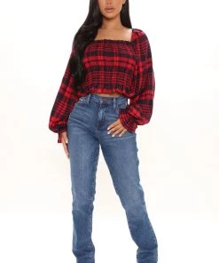 Fashion Nova Sydney Smocked Top - Red/combo Teddies & Babydolls 9 Fashion Nova Sydney Smocked Top - Red/combo Teddies & Babydolls