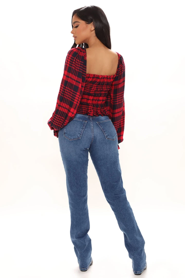 Fashion Nova Sydney Smocked Top - Red/combo Teddies & Babydolls 4 Fashion Nova Sydney Smocked Top - Red/combo Teddies & Babydolls