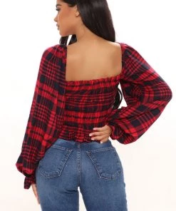 Fashion Nova Sydney Smocked Top - Red/combo Teddies & Babydolls 10 Fashion Nova Sydney Smocked Top - Red/combo Teddies & Babydolls