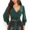 Fashion Nova The Drape Is Over Top - Hunter Green New Today