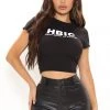Fashion Nova Head Bitch In Charge Top - Black