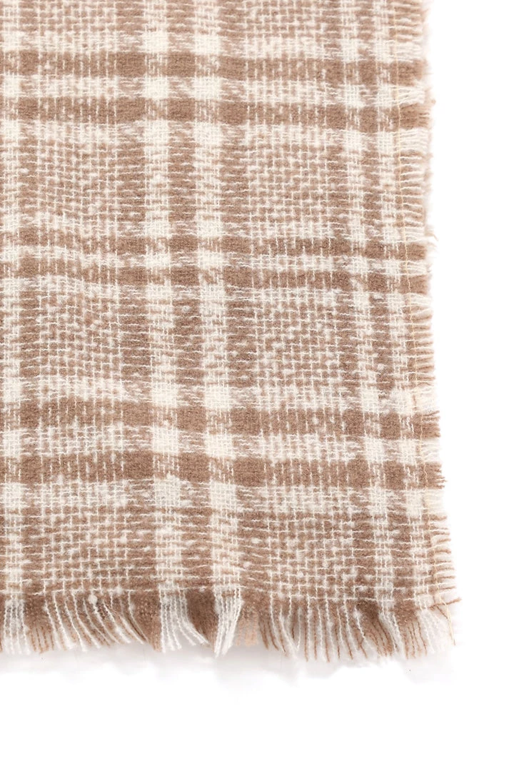 FashionNob Autumn Stroll Plaid Scarf - Beige Teddies & Babydolls 2 FashionNob Autumn Stroll Plaid Scarf - Beige Teddies & Babydolls