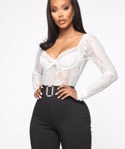 Fashion Nova Take It To Heart Lace Bodysuit - White Teddies & Babydolls 8 Fashion Nova Take It To Heart Lace Bodysuit - White Teddies & Babydolls