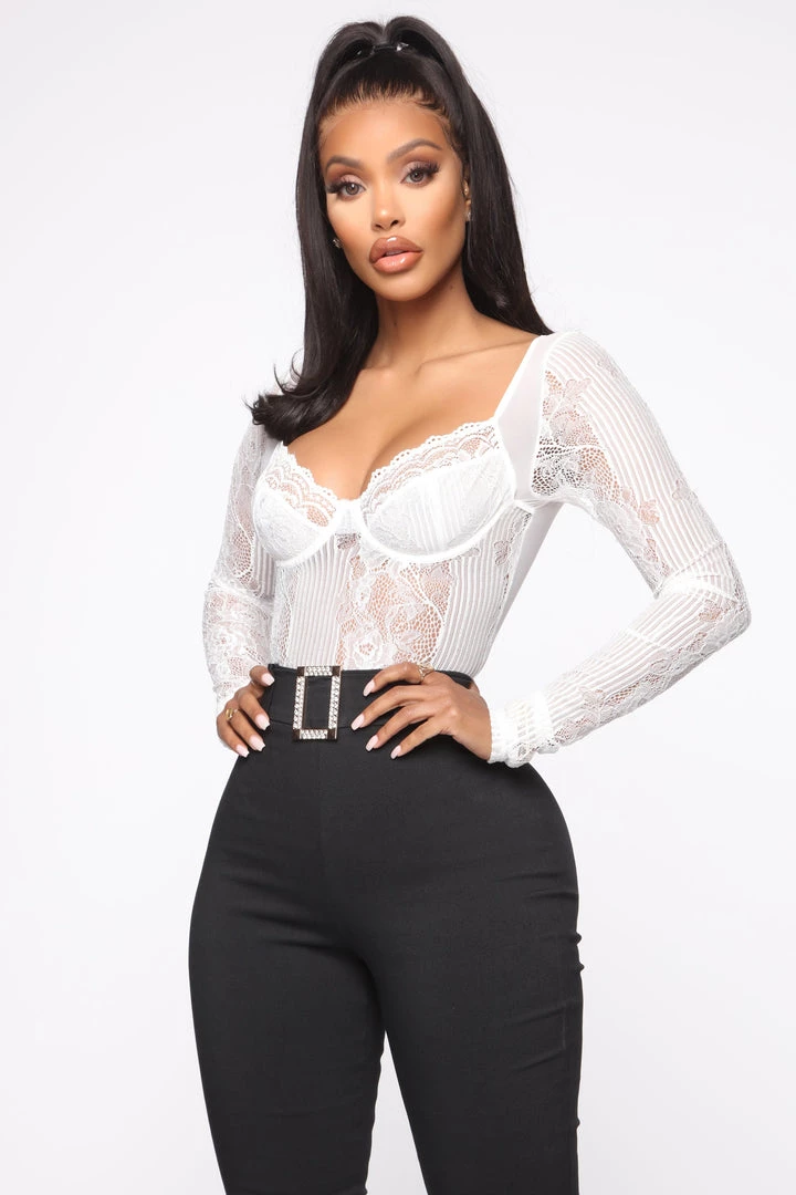 Fashion Nova Take It To Heart Lace Bodysuit - White Teddies & Babydolls 4 Fashion Nova Take It To Heart Lace Bodysuit - White Teddies & Babydolls