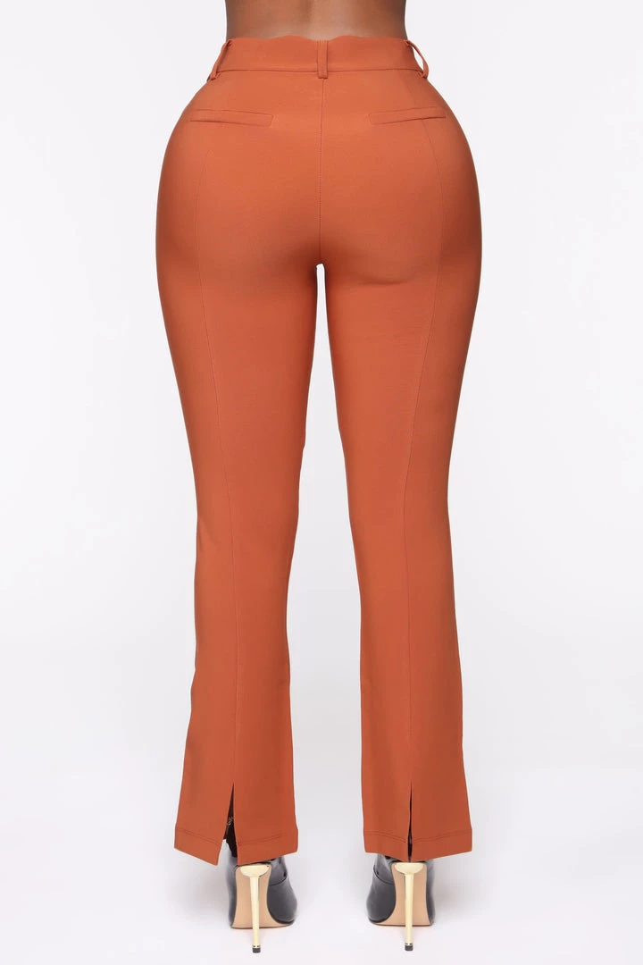 Fashion Nova Keep It Classy Pants - Cognac