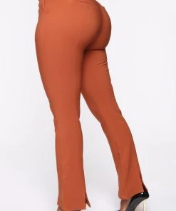 Fashion Nova Keep It Classy Pants - Cognac