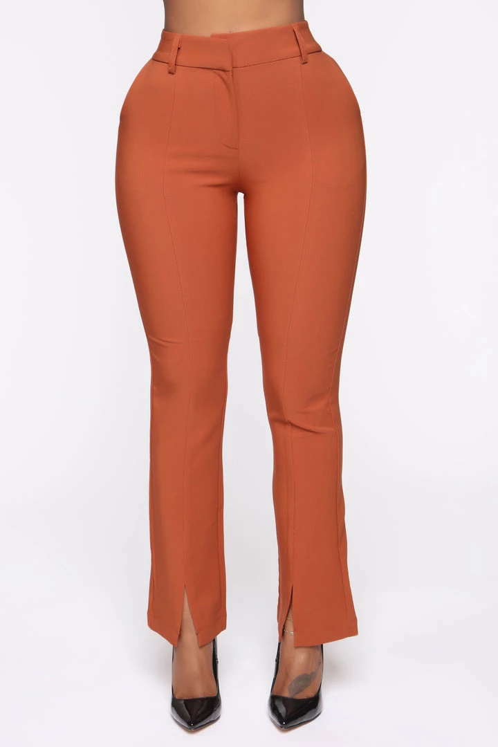 Fashion Nova Keep It Classy Pants - Cognac