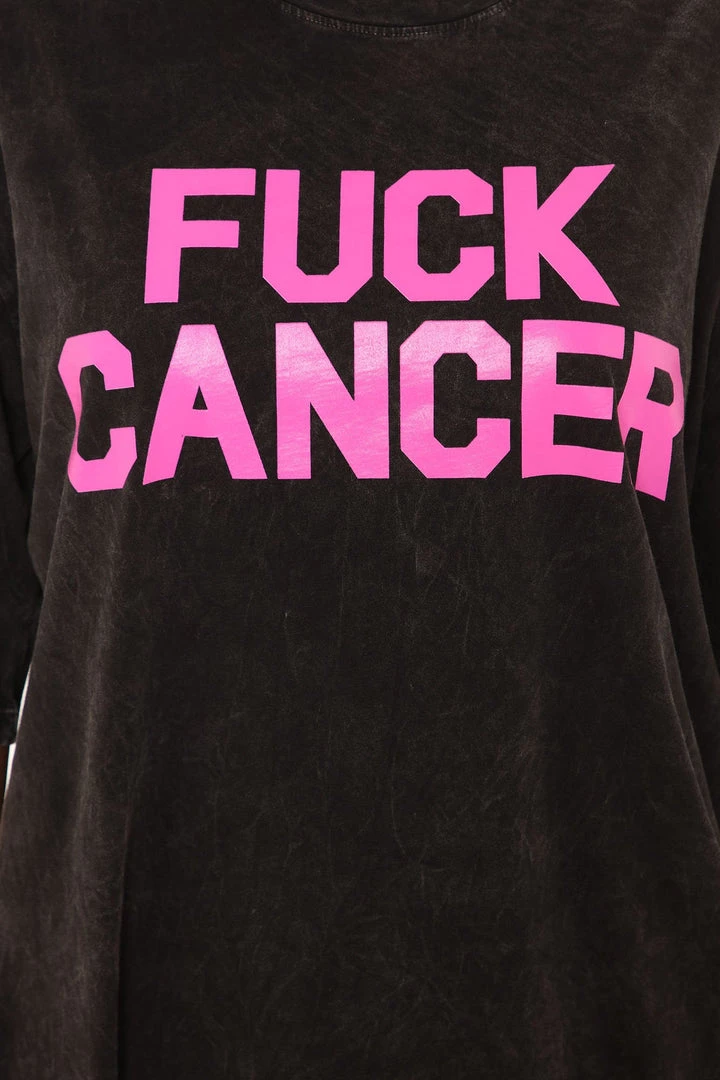 Fashion Nova Teddies & Babydolls Fuck Cancer Washed Top - Black Wash 2 Fashion Nova Teddies & Babydolls Fuck Cancer Washed Top - Black Wash