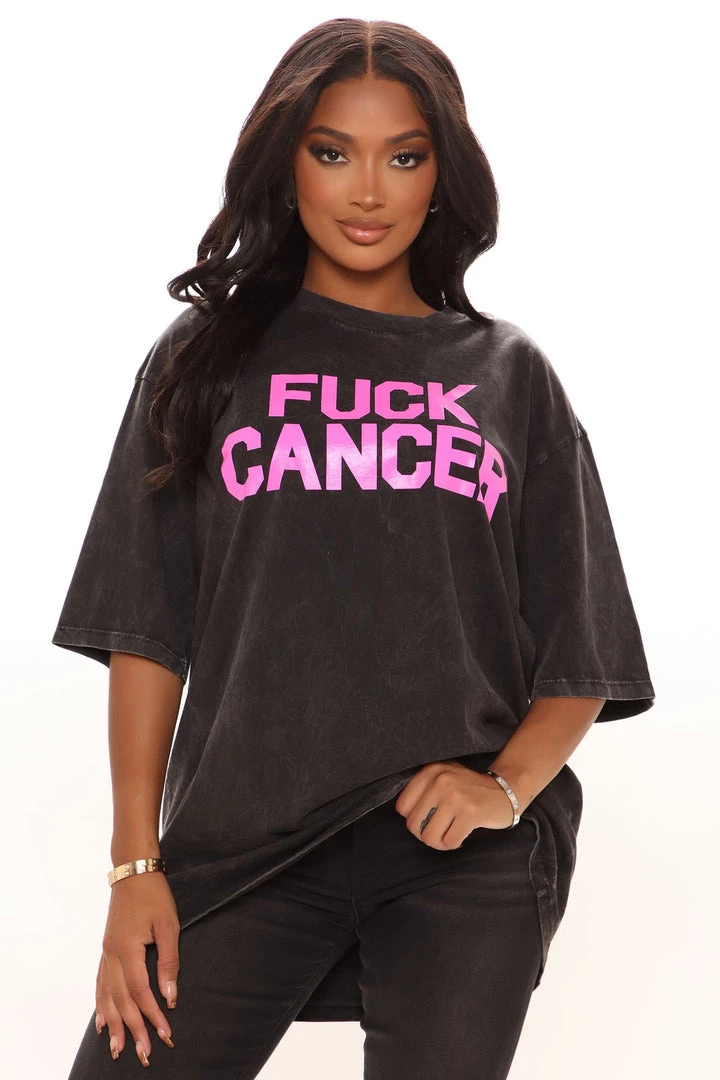 Fashion Nova Teddies & Babydolls Fuck Cancer Washed Top - Black Wash 1 Fashion Nova Teddies & Babydolls Fuck Cancer Washed Top - Black Wash