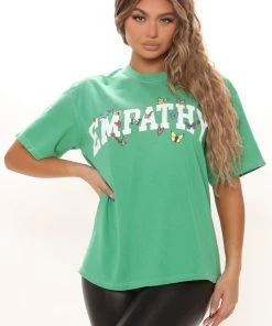 Fashion Nova Teddies & Babydolls Empathy Butterfly Top - Kelly Green