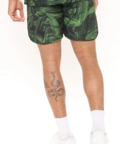 Mysite New Today Big Stacks Swim Trunks - Green