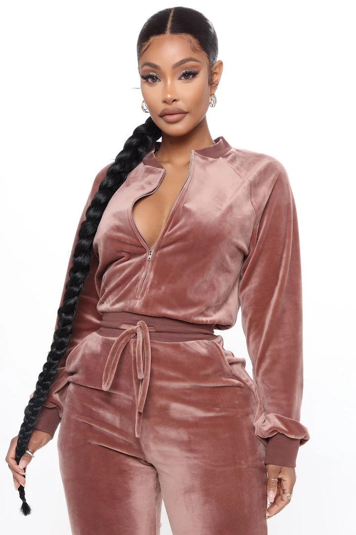 Fashion Nova Destination Super Soft Velour Jumpsuit - Brown Teddies & Babydolls 2 Fashion Nova Destination Super Soft Velour Jumpsuit - Brown Teddies & Babydolls