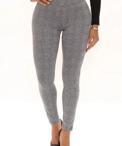 Fashion Nova Best Sellers Plaid For You Leggings - Grey/combo