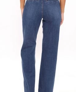 Fashion Nova Easy Come Easy Goes Wide Leg Jeans - Dark Wash