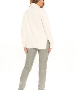 Fashion Nova Stood You Up Turtleneck Sweater - Ivory Teddies & Babydolls