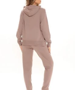 Fashion Nova No Worries Sweater Pant Set - Brown