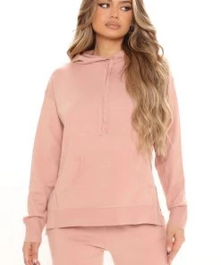 Fashion Nova No Worries Sweater Pant Set - Mauve