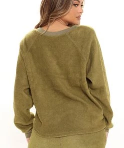 Fashion Nova Teddies & Babydolls Cozy Days Fleece Pullover - Olive 5 Fashion Nova Teddies & Babydolls Cozy Days Fleece Pullover - Olive
