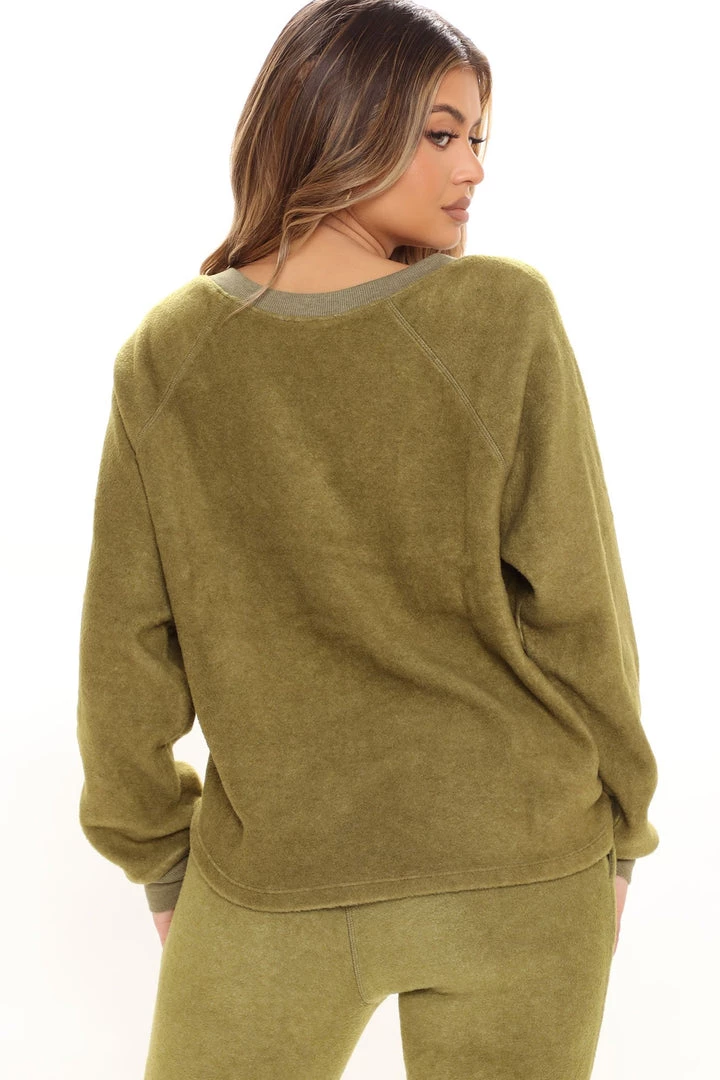 Fashion Nova Teddies & Babydolls Cozy Days Fleece Pullover - Olive 3 Fashion Nova Teddies & Babydolls Cozy Days Fleece Pullover - Olive