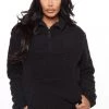 Fashion Nob Cozy Feels Sherpa Pullover - Black Teddies & Babydolls