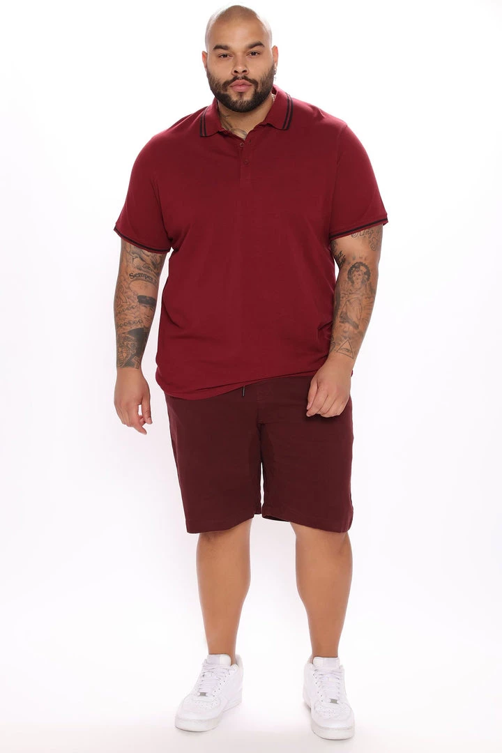 Fashion Nova New Today Wilson Short Sleeve Polo - Burgundy 5 Fashion Nova New Today Wilson Short Sleeve Polo - Burgundy
