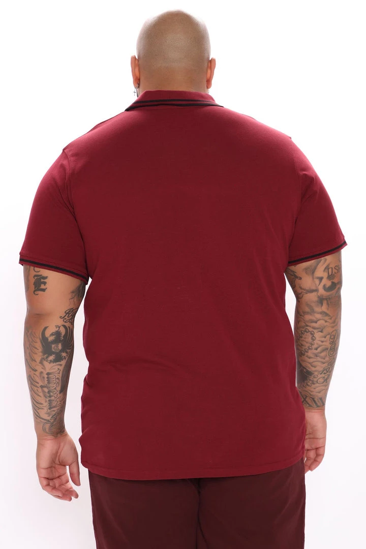 Fashion Nova New Today Wilson Short Sleeve Polo - Burgundy 6 Fashion Nova New Today Wilson Short Sleeve Polo - Burgundy