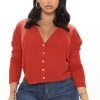 Fashion Nova Make It Seem Easy Top - Brick Red Teddies & Babydolls