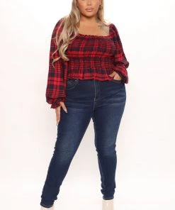 Fashion Nova Sydney Smocked Top - Red/combo Teddies & Babydolls 13 Fashion Nova Sydney Smocked Top - Red/combo Teddies & Babydolls