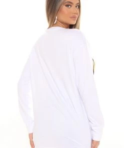 Fashion Nova Teddies & Babydolls Easy Money Teddy Long Sleeve Top - White 8 Fashion Nova Teddies & Babydolls Easy Money Teddy Long Sleeve Top - White