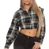 Fashion Nova Pay Attention Plaid Top - Black/combo