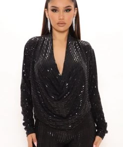 FashionNob All That Glitters Legging Set - Black