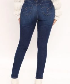 Fashion Nova Recycled Mid Rise Butt Lifter Skinny Jeans - Dark Wash 7 Fashion Nova Recycled Mid Rise Butt Lifter Skinny Jeans - Dark Wash