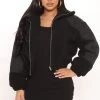 Fashion Nob Stroll Through Central Park Sherpa Jacket - Black Winter Blowout