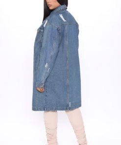 Fashion Nob Teddies & Babydolls It's A Long Story Denim Jacket - Medium Wash