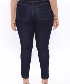 Fashion Nova Shut It Down Skinny Jeans - Dark Wash