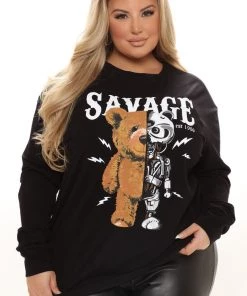 Fashion Nova Savage Bear Bot Long Sleeve Top - Black 9 Fashion Nova Savage Bear Bot Long Sleeve Top - Black