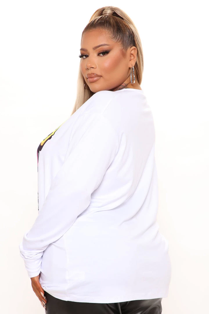 Fashion Nova Teddies & Babydolls Easy Money Teddy Long Sleeve Top - White 6 Fashion Nova Teddies & Babydolls Easy Money Teddy Long Sleeve Top - White