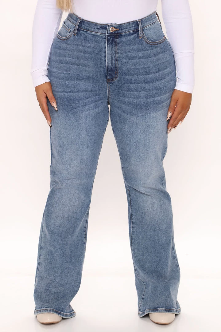 Fashion Nova She's Got Class Flare Jeans - Medium Blue Wash