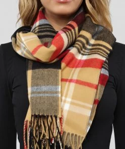 FashionNob Teddies & Babydolls Blanket Statement Scarf - Camel