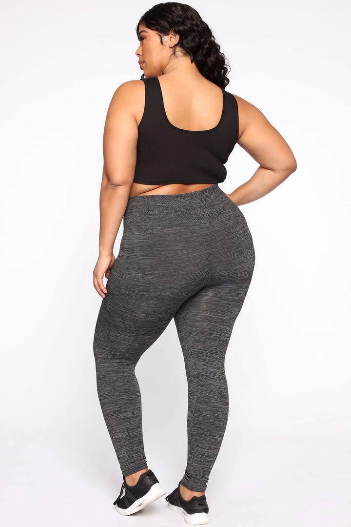 Fashion Nova Curves Ahead High Rise Legging - Black