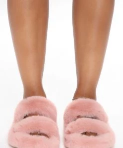 FashionNob All Fur You Slides - Blush