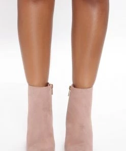 Fashion Nova Malia Heeled Booties - Rose