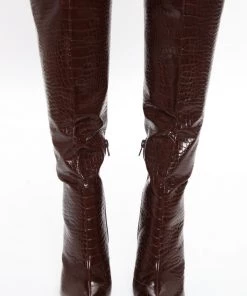 Fashion Nova SHOES Pick Up The Phone Boots - Brown 9 Fashion Nova SHOES Pick Up The Phone Boots - Brown