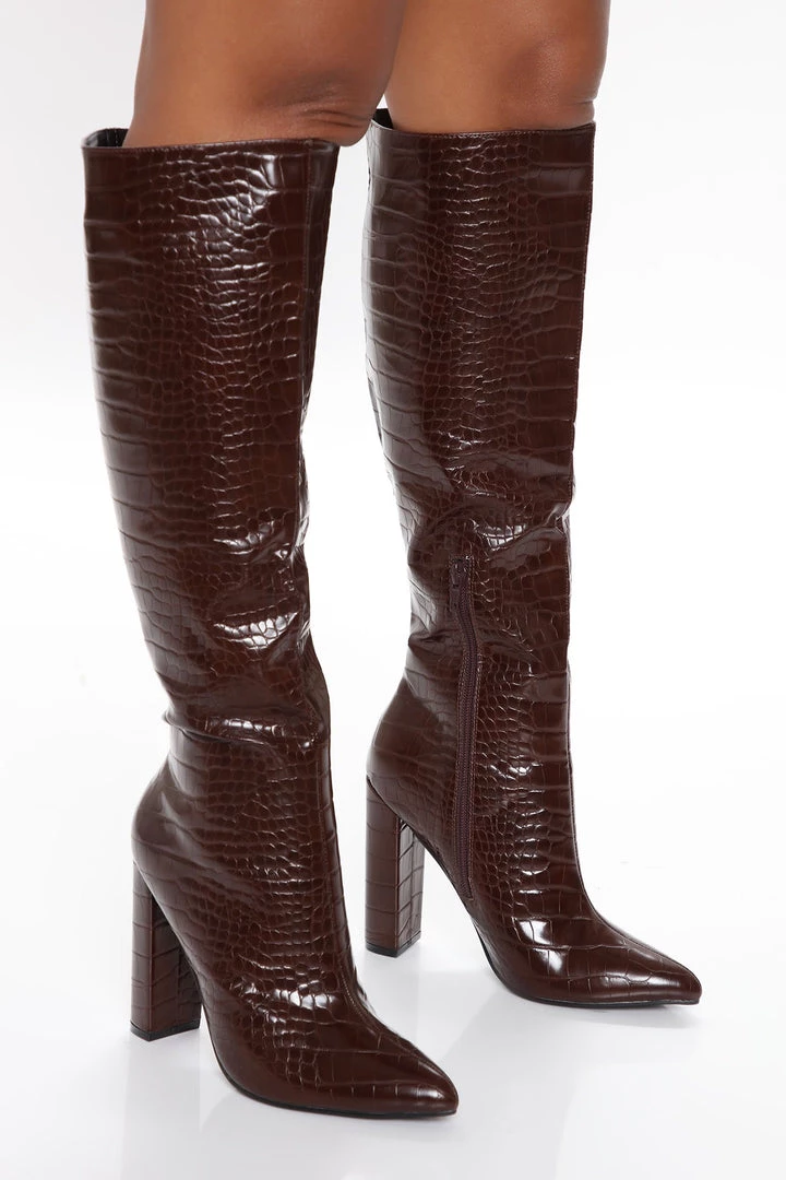 Fashion Nova SHOES Pick Up The Phone Boots - Brown 5 Fashion Nova SHOES Pick Up The Phone Boots - Brown